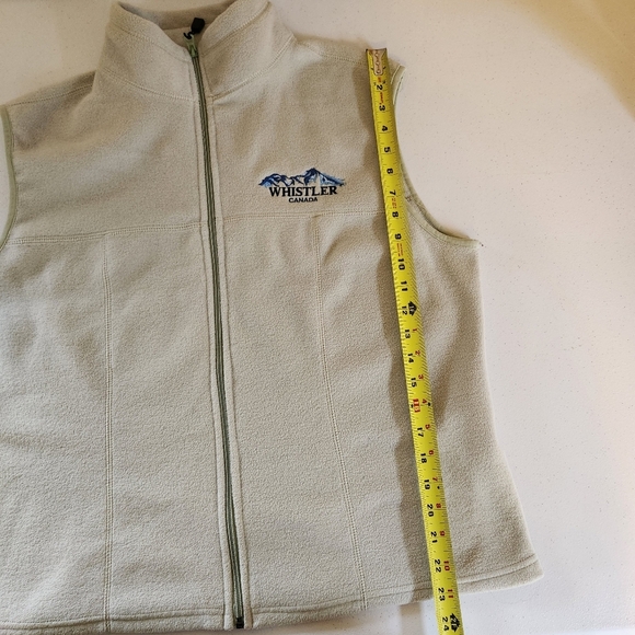 Vintage 90s Whistler Fleece Vest Full Zip 1990s Grunge Preppy Ski Winter Cabin - Picture 6 of 8